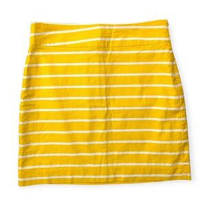 Banana Republic Yellow White Striped Mini Skirt Women's Size 0